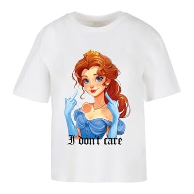 MST165 Miss Tee Damska koszulka Don't Care Handsign Tee, Oversize T-Shirt z nadrukiem, 100% bawełna, rozmiary XS 5XL, biały, 4XL MST165 Miss Tee Damska koszulka Don't Care Handsign Tee, Oversize T-Shirt z nadrukiem, 100% bawełna, rozmiary XS 5XL, biały, 4XL