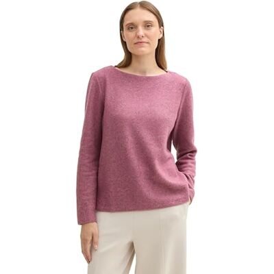 1043168 TOM TAILOR Bluza damska, 35895 różowy aksamit melanż, XXS 1043168 TOM TAILOR Bluza damska, 35895 różowy aksamit melanż, XXS
