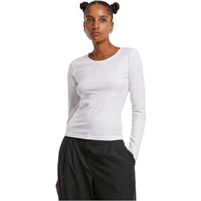 TB7456 Urban Classics Damska koszulka z długim rękawem Ladies Basic Super Slim Longsleeve, Basic koszulka z długim rękawem dla kobiet, rozmiary XS 5XL, biały, 4XL TB7456 Urban Classics Damska koszulka z długim rękawem Ladies Basic Super Slim Longsleeve, Basic koszulka z długim rękawem dla kobiet, rozmiary XS 5XL, biały, 4XL