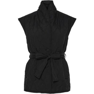 17158917-4798716 PIECES Pcjulia Vest W. Belt damski, czarny, XS 17158917-4798716 PIECES Pcjulia Vest W. Belt damski, czarny, XS