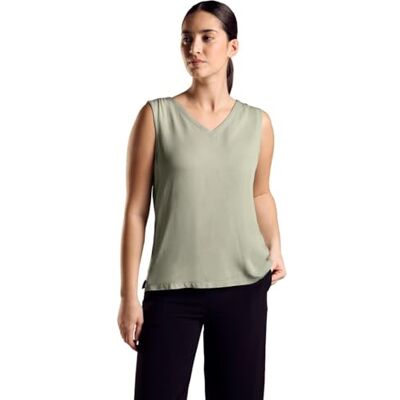 4063046204920 STREET ONE Top z mieszanki materiałów, Soft Moss Green, 36 4063046204920 STREET ONE Top z mieszanki materiałów, Soft Moss Green, 36