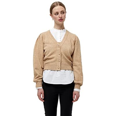 MI4282 Minus Women's Mary Knit Cardigan Sweater, Light Leather Brown Melange, L MI4282 Minus Women's Mary Knit Cardigan Sweater, Light Leather Brown Melange, L