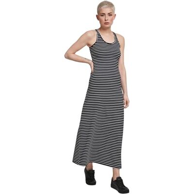 TB2601-00826 Urban Classics Sukienka damska Long Racer Back Dress, letnia sukienka dla kobiet w wielu kolorach, rozmiary XS 5XL, czarny/biały, XS TB2601-00826 Urban Classics Sukienka damska Long Racer Back Dress, letnia sukienka dla kobiet w wielu kolorach, rozmiary XS 5XL, czarny/biały, XS