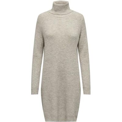 15306945 ONLY Onlsilly Ls sukienka z dzianiny z dekoltem w rolki, Bf KNT, Kamień pumice Stone/Szczegóły: w melanż, L 15306945 ONLY Onlsilly Ls sukienka z dzianiny z dekoltem w rolki, Bf KNT, Kamień pumice Stone/Szczegóły: w melanż, L