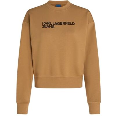 A1W20005 Karl Lagerfeld Jeans, Damskie, Essential Logo Sweat, Regular Fit, Brązowy, XL A1W20005 Karl Lagerfeld Jeans, Damskie, Essential Logo Sweat, Regular Fit, Brązowy, XL