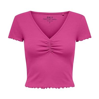 15311919-4456656 ONLY Damska koszulka Onlbetty S/S V-Neck Top Cc JRS, różowy (Raspberry Rose), L 15311919-4456656 ONLY Damska koszulka Onlbetty S/S V-Neck Top Cc JRS, różowy (Raspberry Rose), L