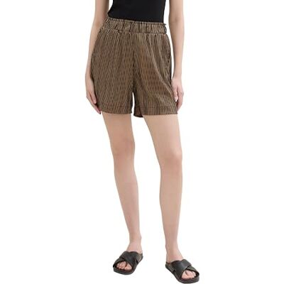 1042092 TOM TAILOR Denim Damskie szorty bermudy, 35365 Black Beige Stripe, XL 1042092 TOM TAILOR Denim Damskie szorty bermudy, 35365 Black Beige Stripe, XL