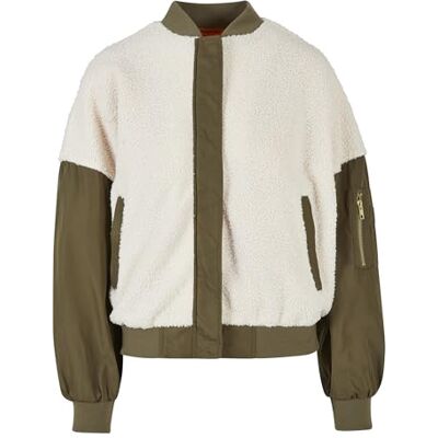 TB5081 Urban Classics damska kurtka bomber mieszana kurtka bomberka, bia?y piasek/darkolive, XXL TB5081 Urban Classics damska kurtka bomber mieszana kurtka bomberka, bia?y piasek/darkolive, XXL
