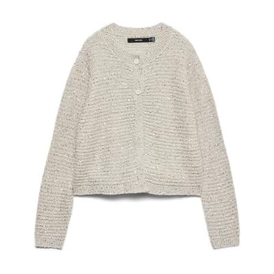 10336576-4867034 VERO MODA Vmleilani Stitch Ls kardigan z okrągłym dekoltem, Kamie? Pumeksowy, M 10336576-4867034 VERO MODA Vmleilani Stitch Ls kardigan z okrągłym dekoltem, Kamie? Pumeksowy, M