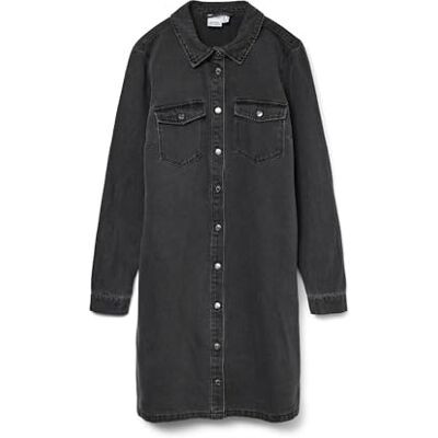 10310968 VERO MODA VMJENNIE damska sukienka dżinsowa, krótka sukienka, czarny denim, XL 10310968 VERO MODA VMJENNIE damska sukienka dżinsowa, krótka sukienka, czarny denim, XL