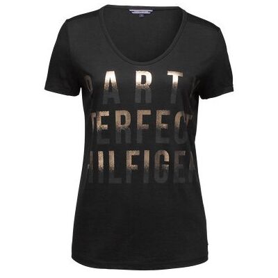 1M87651962-017 Tommy Hilfiger Damska koszulka PARTY PERFECT TEE SS, czarny (MASTERS BLACK 017), XS 1M87651962-017 Tommy Hilfiger Damska koszulka PARTY PERFECT TEE SS, czarny (MASTERS BLACK 017), XS