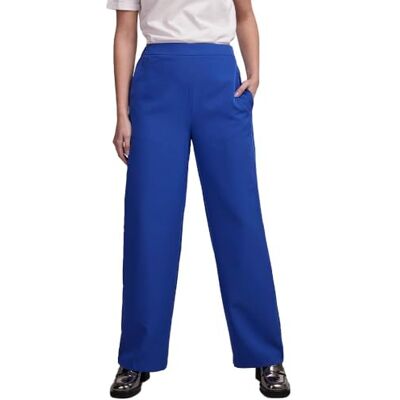 17140744 PIECES Damskie spodnie Pcbossy Hw Wide Plain Pant Noos, mazarine blue, 30-XL 17140744 PIECES Damskie spodnie Pcbossy Hw Wide Plain Pant Noos, mazarine blue, 30-XL