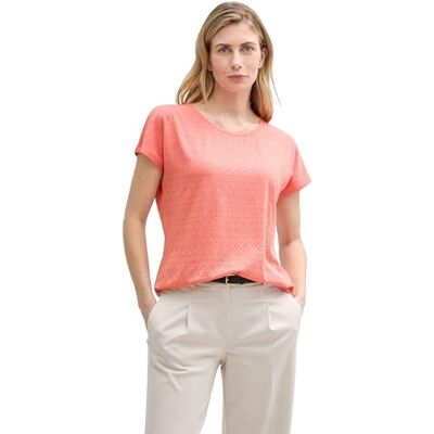 1046401 TOM TAILOR T-shirt damski, 14980 Rosewood Pink, XXS 1046401 TOM TAILOR T-shirt damski, 14980 Rosewood Pink, XXS