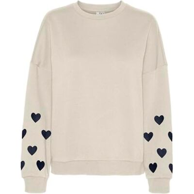 10322563-5003773 VERO MODA Vmkarol Bea Ls Sweat Box JRS Ga, brzoza, S 10322563-5003773 VERO MODA Vmkarol Bea Ls Sweat Box JRS Ga, brzoza, S
