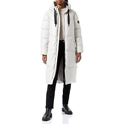 NO1144026W-144500 Mexx Damska parka ze stretchem z kapturem Midi Length Puffer Parka, jasnoszary, XL NO1144026W-144500 Mexx Damska parka ze stretchem z kapturem Midi Length Puffer Parka, jasnoszary, XL