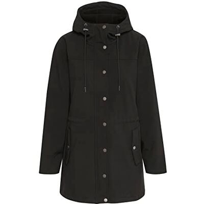 10506660 Kaffe damska parka outdoorowa kurtka z długim rękawem, czarna głęboka, 42 10506660 Kaffe damska parka outdoorowa kurtka z długim rękawem, czarna głęboka, 42
