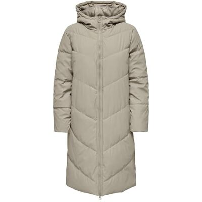 15217556 JACQUELINE de YONG damski płaszcz pikowany JDYULRIKKA, Simply Taupe, L 15217556 JACQUELINE de YONG damski płaszcz pikowany JDYULRIKKA, Simply Taupe, L