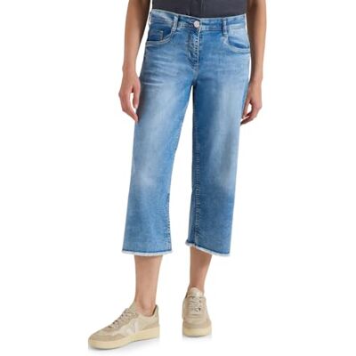 B380960 Cecil Dżinsy 3/4 Wide Leg Light Blue Washed 28 B380960 Cecil Dżinsy 3/4 Wide Leg Light Blue Washed 28