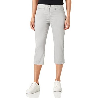12-4208_10216620 Lorella Capri Feather Weight Cotton Blend Spodnie Capri, Silver Grey, 29W / 32L 12-4208_10216620 Lorella Capri Feather Weight Cotton Blend Spodnie Capri, Silver Grey, 29W / 32L