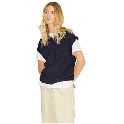 12200264 JACK & JONES Sweter damski Jjxx Jxzoe Twist Knit Vest Noos, granatowy blezer, S 12200264 JACK & JONES Sweter damski Jjxx Jxzoe Twist Knit Vest Noos, granatowy blezer, S