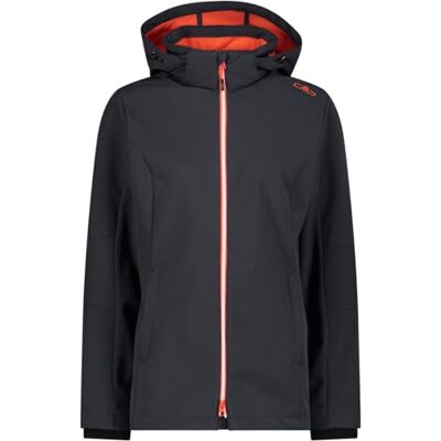 3A22226 CMP damska kurtka Softshell z odpinanym kapturem, Antracyt i mak, 56 3A22226 CMP damska kurtka Softshell z odpinanym kapturem, Antracyt i mak, 56