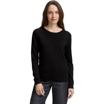 1048313 TOM TAILOR Sweter damski, 14482 – Deep Black, XXS 1048313 TOM TAILOR Sweter damski, 14482 – Deep Black, XXS
