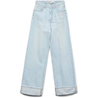 10325948-4689552 Vero Moda Vmkathy Shr Wide Fold Up DNM Jeans Do340, jasnoniebieski (light blue denim), 30W / 32L 10325948-4689552 Vero Moda Vmkathy Shr Wide Fold Up DNM Jeans Do340, jasnoniebieski (light blue denim), 30W / 32L
