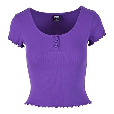TB6054 Urban Classics Damska koszulka damska Rib Babylock Tee, Realviolet, 3XL TB6054 Urban Classics Damska koszulka damska Rib Babylock Tee, Realviolet, 3XL