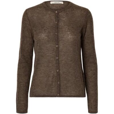 16099370-4900601 SELECTED WOMEN Slfshirley Ls Knit O-Neck kardigan Noos, Chocolate Chip, S 16099370-4900601 SELECTED WOMEN Slfshirley Ls Knit O-Neck kardigan Noos, Chocolate Chip, S