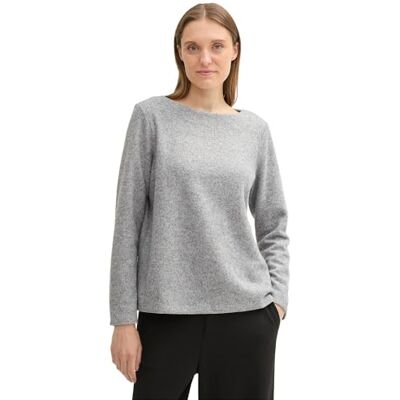 1043168 TOM TAILOR Bluza damska, 21373 Średni, srebrny, szary melanż, XS 1043168 TOM TAILOR Bluza damska, 21373 Średni, srebrny, szary melanż, XS