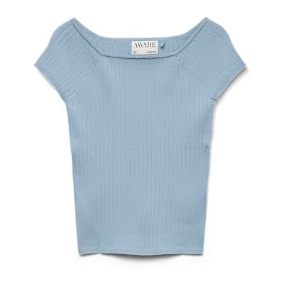10327913-4719556 Vero moda aware Vmpoppy Ss Off Shoulder Top VMA Noos, Dusty Blue, M 10327913-4719556 Vero moda aware Vmpoppy Ss Off Shoulder Top VMA Noos, Dusty Blue, M