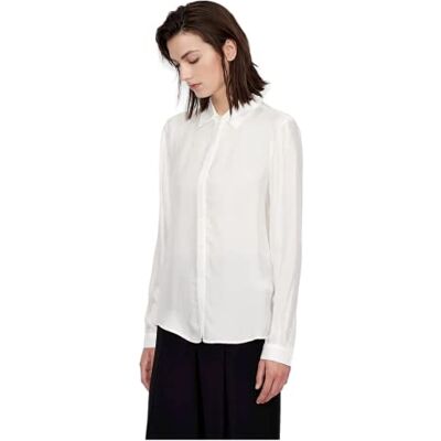 8NYC60 ARMANI EXCHANGE Niezbędny, Miękki Dotyk Klasyczny Styl Logo Płyta Metalowa Tylna Koszula Przypięta Kobieta, Biały, M 8NYC60 ARMANI EXCHANGE Niezbędny, Miękki Dotyk Klasyczny Styl Logo Płyta Metalowa Tylna Koszula Przypięta Kobieta, Biały, M