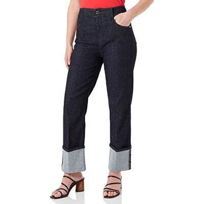 W Q 465 81 S 3558 Love Moschino Damskie spodnie z 5 kieszeniami z logo taśma na mankietach dżinsy, denim, 27 W Q 465 81 S 3558 Love Moschino Damskie spodnie z 5 kieszeniami z logo taśma na mankietach dżinsy, denim, 27