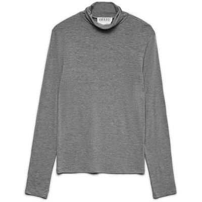 10333983-4830097 VERO MODA Awglesha Ls Roll Neck Top Noos, Medium Grey Melange, XL 10333983-4830097 VERO MODA Awglesha Ls Roll Neck Top Noos, Medium Grey Melange, XL