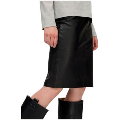 16067930 SELECTED FEMME SLFMAILY HW Leather Skirt NOOS, czarny, 40 16067930 SELECTED FEMME SLFMAILY HW Leather Skirt NOOS, czarny, 40