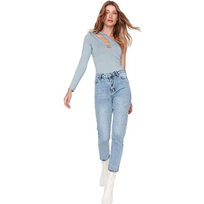 TWOAW23JE00149 Trendyol Damskie jeansy Bootcut & Flared Blue, 38, NIEBIESKI, 64 TWOAW23JE00149 Trendyol Damskie jeansy Bootcut & Flared Blue, 38, NIEBIESKI, 64