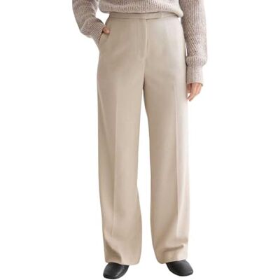 ULH01010F Scotch & Soda Edie Spodnie gabardynowe z szerokimi nogawkami z wysokim stanem, Plaza Taupe U292, 29W / 32L ULH01010F Scotch & Soda Edie Spodnie gabardynowe z szerokimi nogawkami z wysokim stanem, Plaza Taupe U292, 29W / 32L