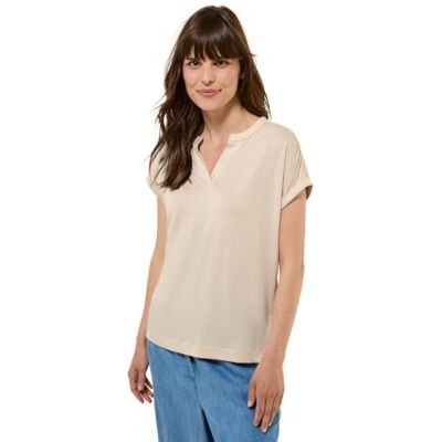 3226151 Cecil T-shirt damski, perłowy beżowy, XXL 3226151 Cecil T-shirt damski, perłowy beżowy, XXL