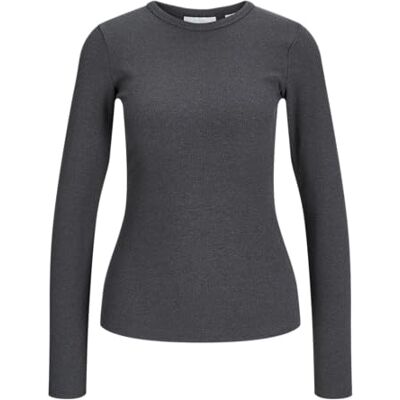 12200404-4512554 Jack & Jones Jxfreya STR Ls Rib Tee JRS Noos, ciemnoszary melanż, XS 12200404-4512554 Jack & Jones Jxfreya STR Ls Rib Tee JRS Noos, ciemnoszary melanż, XS