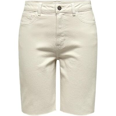 15311258 ONLY Onlemily Hw Long Shorts Rw Ecru Noos, beżowy, 26 15311258 ONLY Onlemily Hw Long Shorts Rw Ecru Noos, beżowy, 26