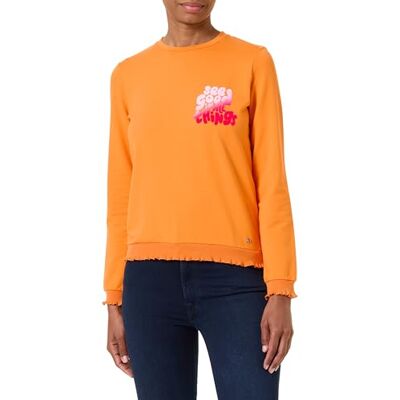 WSW00177 KEY LARGO Bluza damska WSW Feel Good Round, Neon Orange (1396), M WSW00177 KEY LARGO Bluza damska WSW Feel Good Round, Neon Orange (1396), M
