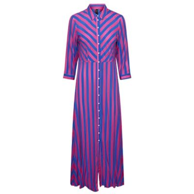 26022663 YAS Damska sukienka Yassavanna Long Shirt Dress S. Noos, Fuksja Fedora/Stripes:blue Lolite, S 26022663 YAS Damska sukienka Yassavanna Long Shirt Dress S. Noos, Fuksja Fedora/Stripes:blue Lolite, S
