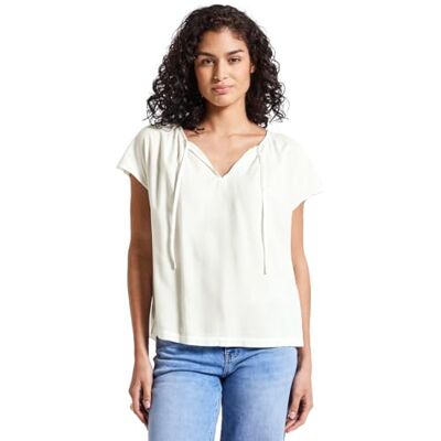 3411941 Street One Studio Bluzka damska z marszczeniem, Off White, 38 3411941 Street One Studio Bluzka damska z marszczeniem, Off White, 38