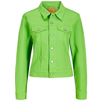 12226493 JJXX Jxmelina Regular Jacket AKM Sn kurtka dżinsowa, zielony (Green Flash), XS 12226493 JJXX Jxmelina Regular Jacket AKM Sn kurtka dżinsowa, zielony (Green Flash), XS