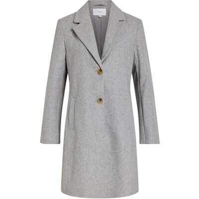 14094900-4485457 Viclaudia Button Coat Noos, jasnoszary melanżowy, 36 14094900-4485457 Viclaudia Button Coat Noos, jasnoszary melanżowy, 36