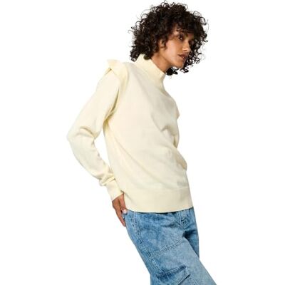 MARAW52 Kaporal damski sweter, regularny krój, długi rękaw, kołnierz kominkowy, model Mara, kolor szpachli, rozmiar XL, Szpachlówka, XL MARAW52 Kaporal damski sweter, regularny krój, długi rękaw, kołnierz kominkowy, model Mara, kolor szpachli, rozmiar XL, Szpachlówka, XL