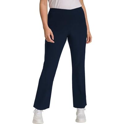 826001 Ulla Popken Damskie spodnie termiczne typu bengalin, slim fit, ciepłe, elastyczne spodnie wsuwane, morski, 53W / 32L 826001 Ulla Popken Damskie spodnie termiczne typu bengalin, slim fit, ciepłe, elastyczne spodnie wsuwane, morski, 53W / 32L