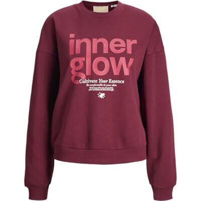 12282516-4841838 JACK & JONES Jxmimi RLX Ls Print Crew SWT, Cabernet, L 12282516-4841838 JACK & JONES Jxmimi RLX Ls Print Crew SWT, Cabernet, L