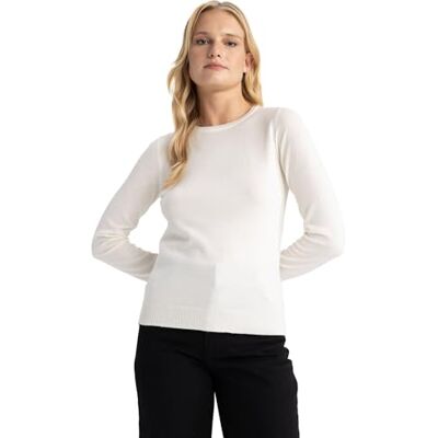 F7091AZ DeFacto Damski sweter Tricot, écru, XXL F7091AZ DeFacto Damski sweter Tricot, écru, XXL