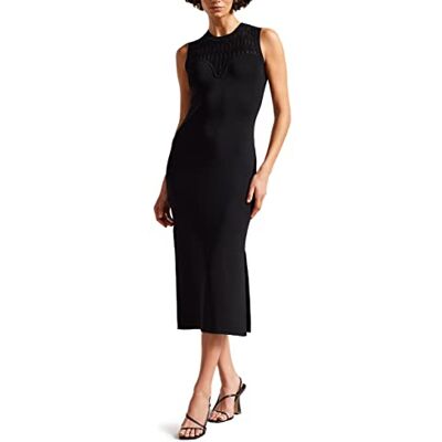268203-001 Ted Baker -POLYAN-Stitch szczegółowa sukienka Bodycon czarna, Czarny, 38 268203-001 Ted Baker -POLYAN-Stitch szczegółowa sukienka Bodycon czarna, Czarny, 38